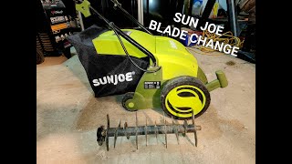 Sun Joe Electric Dethatcher Scarifier Walkthrough and Attachment Change AJ801E [upl. by Calendre686]