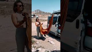 Van hammock setup Taghazout Morocco vanlife [upl. by Enitsej922]