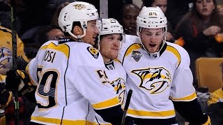 Arvidssons gamewinner sends Preds past Bruins [upl. by Kellene]