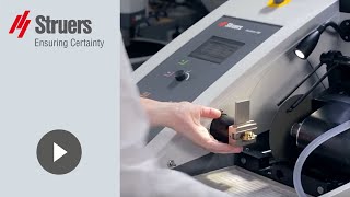 Accutom100 Benefits of automatic high precision cutting equipment for metallographic preparation [upl. by Hawkie]