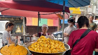 Massive Queue 100 Kilos sold out  Fried Spicy Fish Cake  Thai Street Food [upl. by Teece524]