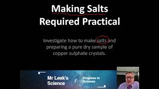 14 Making Salts Required Practical AQA GCSE Chemistry [upl. by Lorenz]