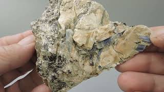 Kyanite and staurolite from Switzerland – cabinet size [upl. by Ayardna]