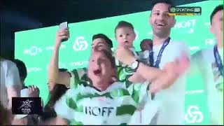 Vídeo polémico das celebrações do Sporting após o título europeu de futsal [upl. by Durwyn]