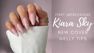 Trying Out New Kiara Sky Cover Gelly Tips  GelX Nails [upl. by Klina]