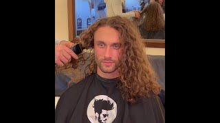 From long and curly to short men’s haircut  avenuemancom hairproducts menshaircut menslonghair [upl. by Cyndy]