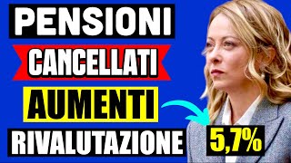 🔴 PENSIONI UFFICIALE 👉 CANCELLATI AUMENTI RIVALUTAZIONE 2024 57 LA CONFERMA ARRIVATA POCO FA💸 [upl. by Dewhurst]