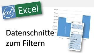 Excel  Datenschnitte zum Filtern von Tabellen und Diagrammen [upl. by Balfore]