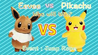 Pikachu VS Eevee 3 JUMP ROPE [upl. by Gaige454]