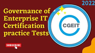 Governance of Enterprise IT Certification practice Tests 2022 [upl. by Derf]