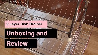 2 Layer Dish Drainer Unboxing amp Review  Assembly  LM Channel [upl. by Cohbath]