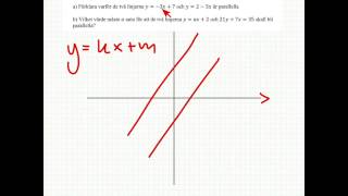 Räta linjens ekvation  Parallella linjer Matematik 2 [upl. by Marco]