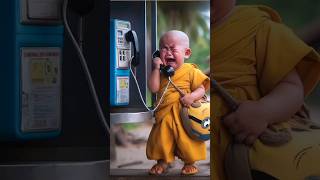 little monk pranks monk cutecartoons ytshortsvideo viralvideo trendingshorts enjoylife kids [upl. by Gurevich]