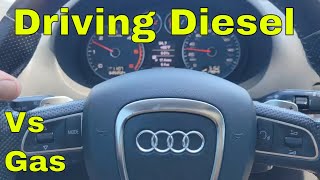 Driving a Diesel VW Audi TDI vs Gas engine car  Problems  Benefits [upl. by Maure618]