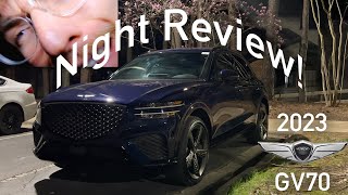 Reviewing the Gorgeous 2023 Genesis GV70 Sport Prestige at Night [upl. by Mercedes]