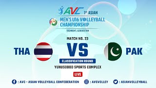 Thailand VS Pakistan  The 1st Asian Mens U16 Volleyball Championship [upl. by Ahsoyem]