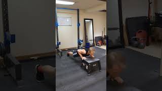 Functional Fitness workout Plyometric Pushups 12 reps at 15 inches gym fitness [upl. by Lexine]