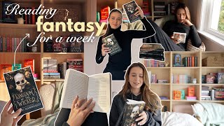 reading fantasy books for a week ✨ spoiler free reading vlog [upl. by Epilihp]