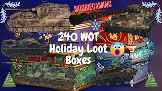 Opening 240 Large Boxes 2024 Holiday Ops World of Tanks [upl. by Busey]