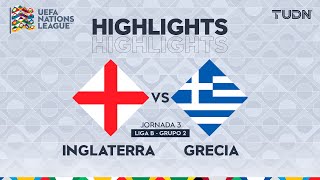 HIGHLIGHTS  Inglaterra vs Grecia  UEFA Nations League 2024  TUDN [upl. by Ymmor]