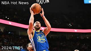 Curry serves up eerily similar seasonopening display as Warriors smash Trail Blazers [upl. by Ire23]