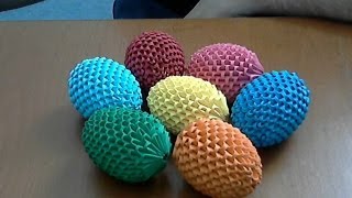 How to make 3d origami Easter egg [upl. by Nirac]