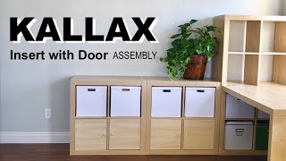 How to Assemble the IKEA Kallax Insert with Door [upl. by Darrej993]