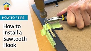 How to install a sawtooth hook on a picture frame [upl. by Sampson]