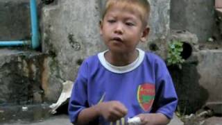 Little Burmese Street Musicians [upl. by Kcirdled]