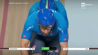 Glasgow 2023  Campionati Mondiali di Ciclismo Paralimpico  Finale velocità a squadre GBR ITA [upl. by Silra]