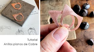 Como hacer Anillos Calados de Cobre Anillos minimalistas en Cobre sin fuego Experimento y Tutorial [upl. by Atidnan308]