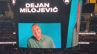 Golden State Warriors pay tribute to Dejan quotDekiquot Milojevic [upl. by Torey]