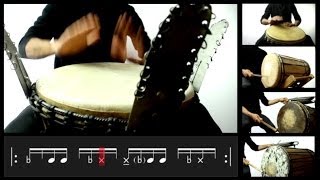 DJEMBE Tutorial  LIQUID Playing [upl. by Aelhsa874]