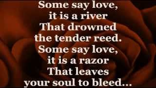 THE ROSE Lyrics  BETTE MIDLER [upl. by Trstram]