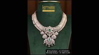 Designer Open Close Setting Diamond Necklace  KothariJewelryUSA [upl. by Crispa]