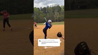 She actually gets hit all the time 😩😫 softball hit shorts [upl. by Aufmann]