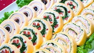 Праздничная закуска «Сырные рулетики» 3 вкусных рецепта [upl. by Aiken]