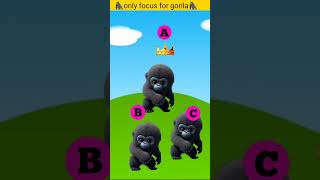 Test focus for gorilla 🧠🤯focustest brintest animation puzzle [upl. by Adnoma]