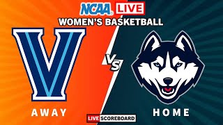 Villanova vs UConn  NCAA Womens Basketball Live Scoreboard [upl. by Nobile]