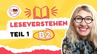 Leseverstehen B2 Teil 1 telc Deutsch B2 mit Elena Wermuth [upl. by Daniella]