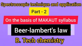 spectroscopic Technique and applicationsengineering chemistrybtech chemistry [upl. by Kovacs]