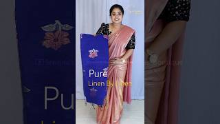 Trending Pure Linen By Linen High Count Sarees  saree linen trending sareevibes linensarees [upl. by Etnoj719]