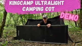 KingCamp Ultralight Camping Cot Demo  Assembly and Breakdown Demo [upl. by Irahk817]