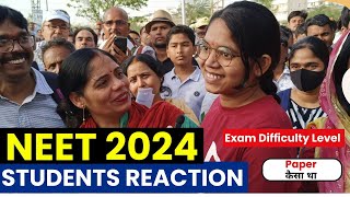 Students Reaction After NEET Exam 2024  Student Exam Review 😱  NEET 2024  Difficulty Level [upl. by Adirem341]