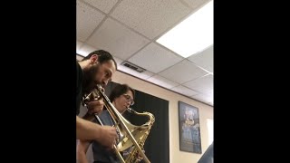 Daniel Schnyder Beep Hop Bass Trombone and Tenor Saxophone Duet [upl. by Tterraj348]