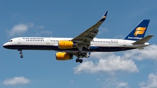 Icelandair Boeing B757256 TFFIS Landing in Hamburg EDDH  Flight FI510 [upl. by Hgielah]