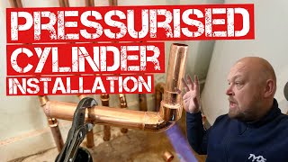 PRESSURISED HOT WATER CYLINDER INSTALLATION  A Guide To Plumbing amp Heating [upl. by Attenna]