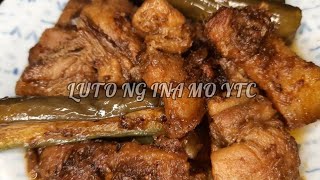 Pork Binagoongan  Easy Recipe Binagoongang Baboy [upl. by Ynwat]