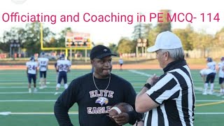 Officiating and Coaching in PE MCQ115 [upl. by Martineau]