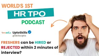 Teaser of UptoSkills HR TPO podcast   Freshers Jobs  Resume  HR Insights  uptoskills9101 [upl. by Anni430]